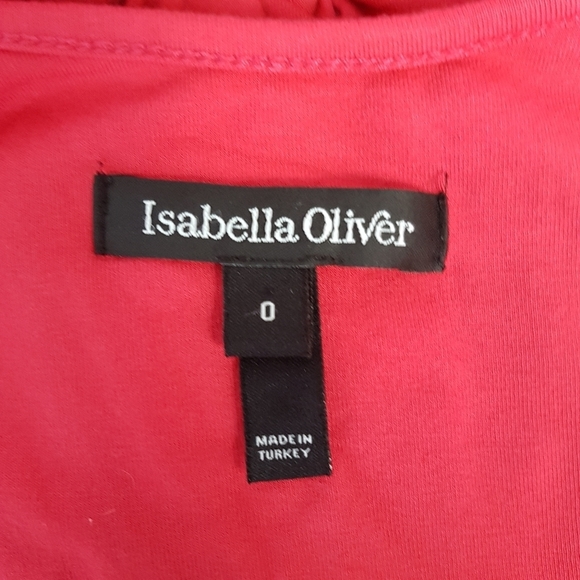 Isabella Oliver Ruched Maternity Dress Hot Pink Size 0-2 - Picture 3 of 9